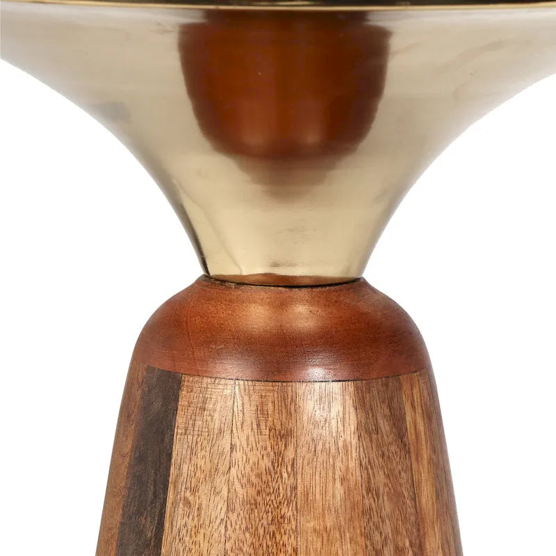 Table d'appoint en manguier et métal