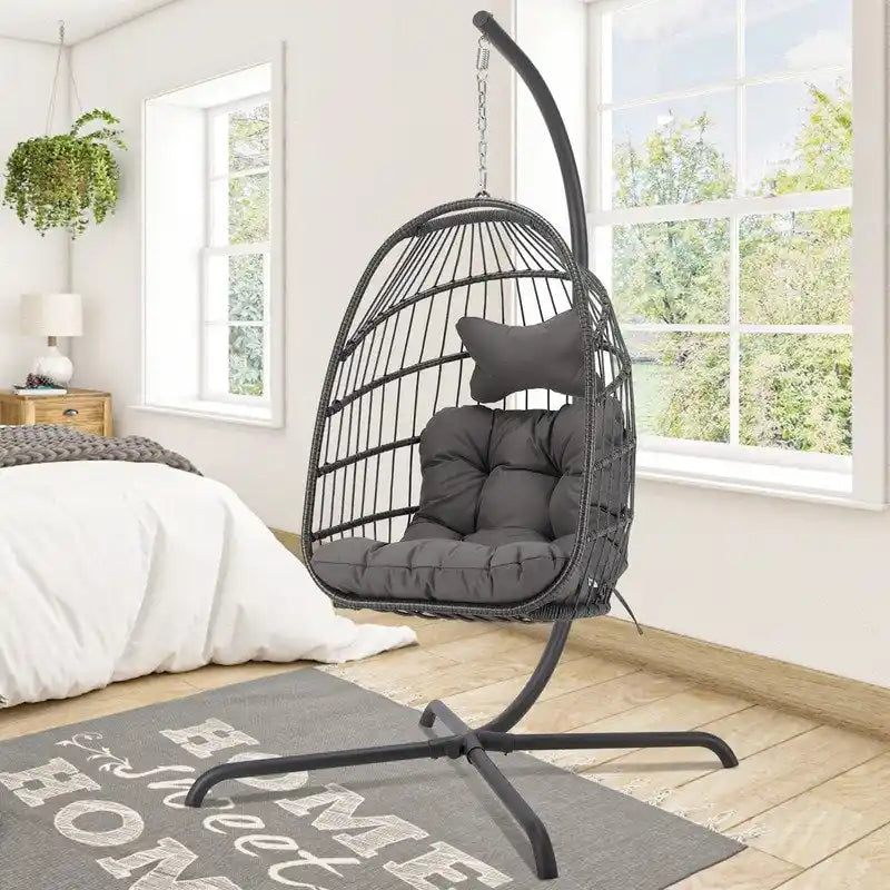 Fauteuil œuf surdimensionné Royal avec support, intérieur/extérieur, capacité de 158 kg