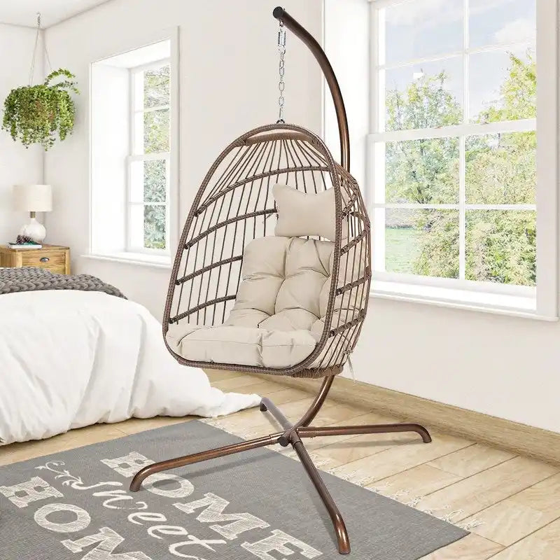 Fauteuil œuf surdimensionné Royal avec support, intérieur/extérieur, capacité de 158 kg