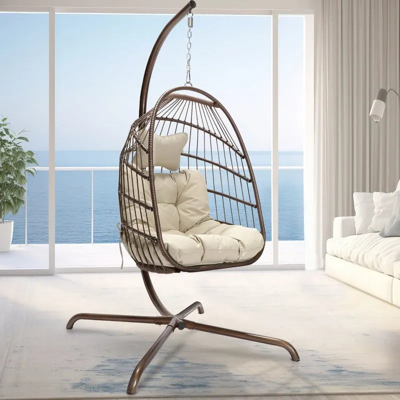 Fauteuil œuf surdimensionné Royal avec support, intérieur/extérieur, capacité de 158 kg