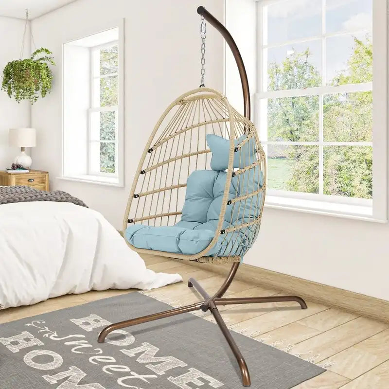 Fauteuil œuf surdimensionné Royal avec support, intérieur/extérieur, capacité de 158 kg