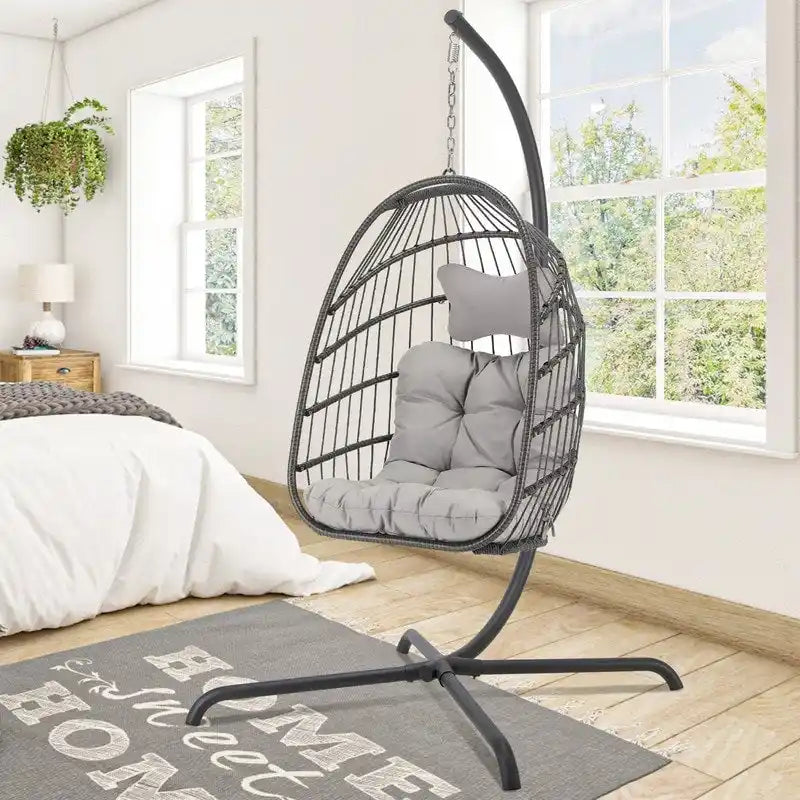 Fauteuil œuf surdimensionné Royal avec support, intérieur/extérieur, capacité de 158 kg