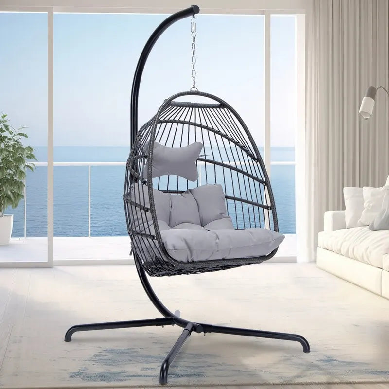 Fauteuil œuf surdimensionné Royal avec support, intérieur/extérieur, capacité de 158 kg