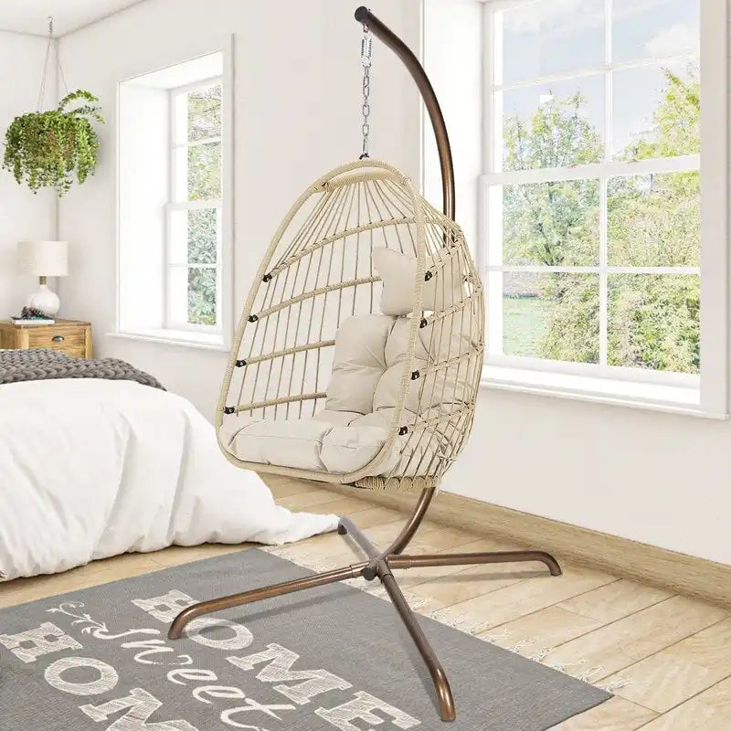 Fauteuil œuf surdimensionné Royal avec support, intérieur/extérieur, capacité de 158 kg