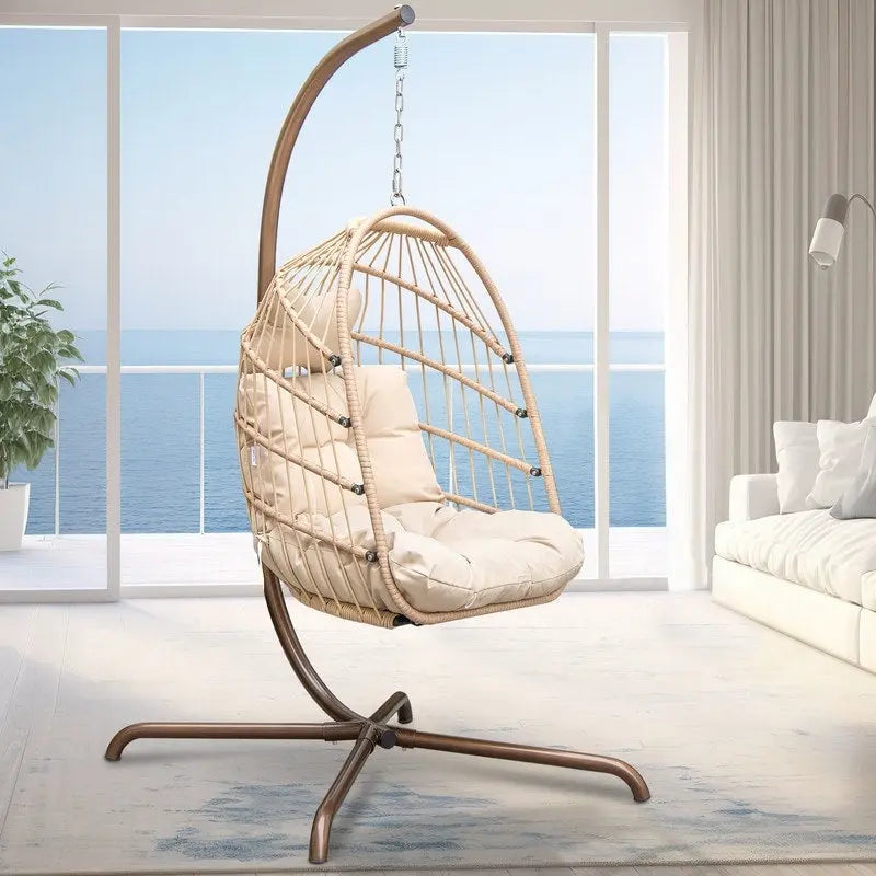 Fauteuil œuf surdimensionné Royal avec support, intérieur/extérieur, capacité de 158 kg