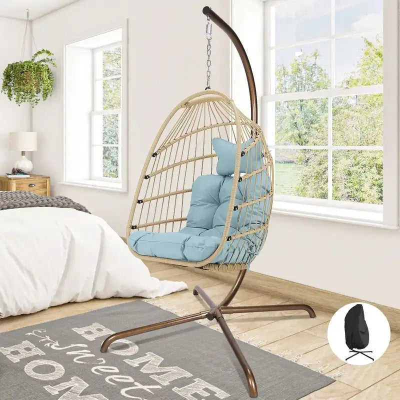 Fauteuil œuf surdimensionné Royal avec support, intérieur/extérieur, capacité de 158 kg