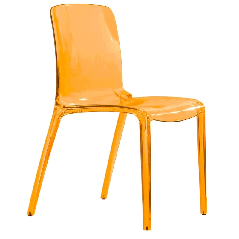Chaise de salle à manger empilable en acrylique minimaliste, moderne, avec dossier plein, transparente, pour salle à manger et cuisine