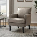 Fauteuil d'appoint contemporain et classique en polyester avec pieds en bois massif