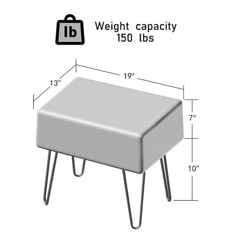 Banc Ottoman en Fausse Fourrure
