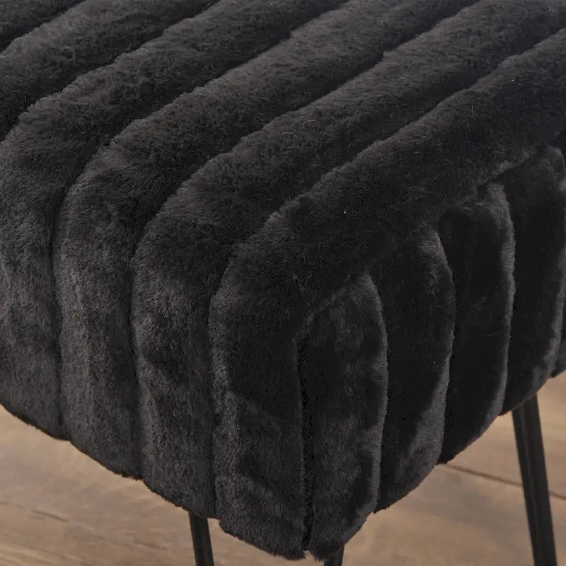 Banc Ottoman en Fausse Fourrure