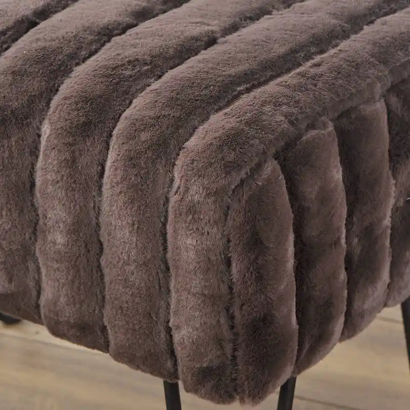 Banc Ottoman en Fausse Fourrure