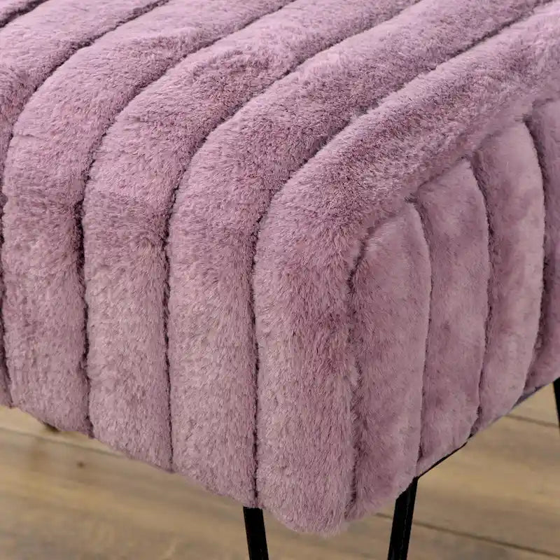 Banc Ottoman en Fausse Fourrure