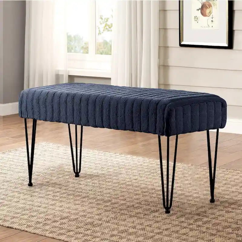 Banc Ottoman en Fausse Fourrure