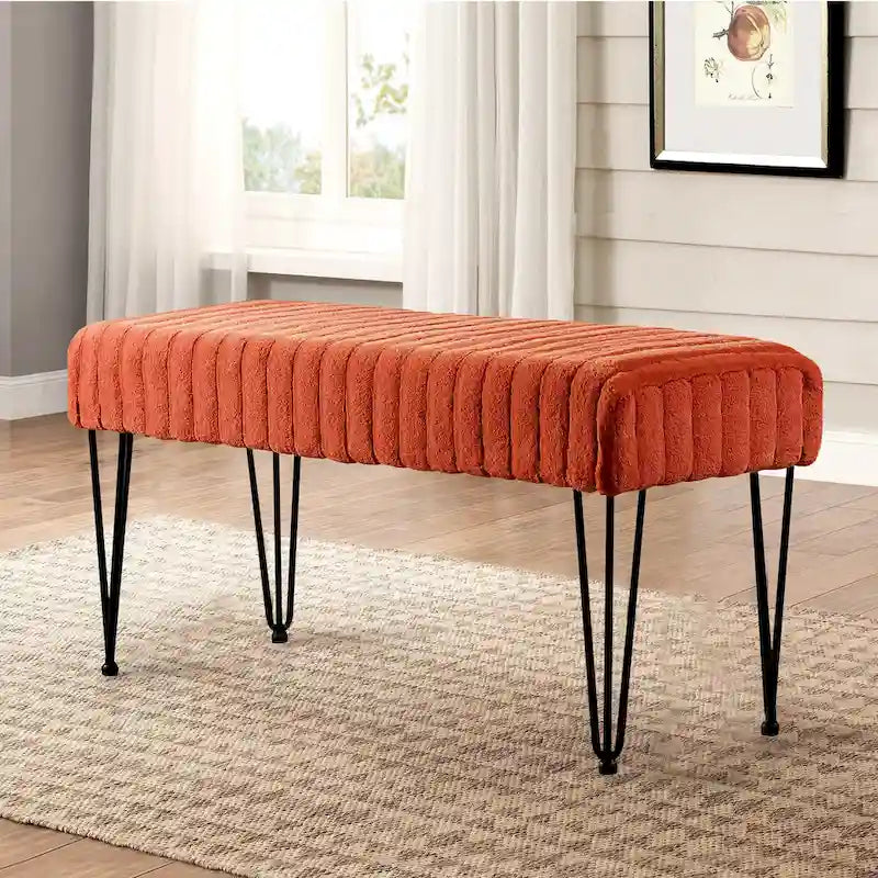 Banc Ottoman en Fausse Fourrure