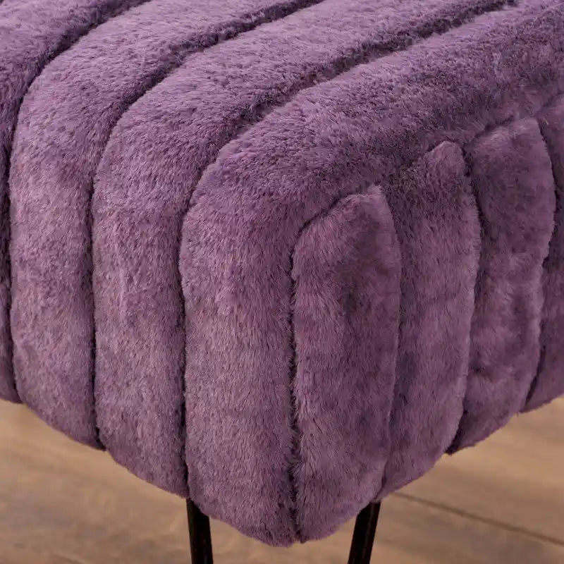 Banc Ottoman en Fausse Fourrure