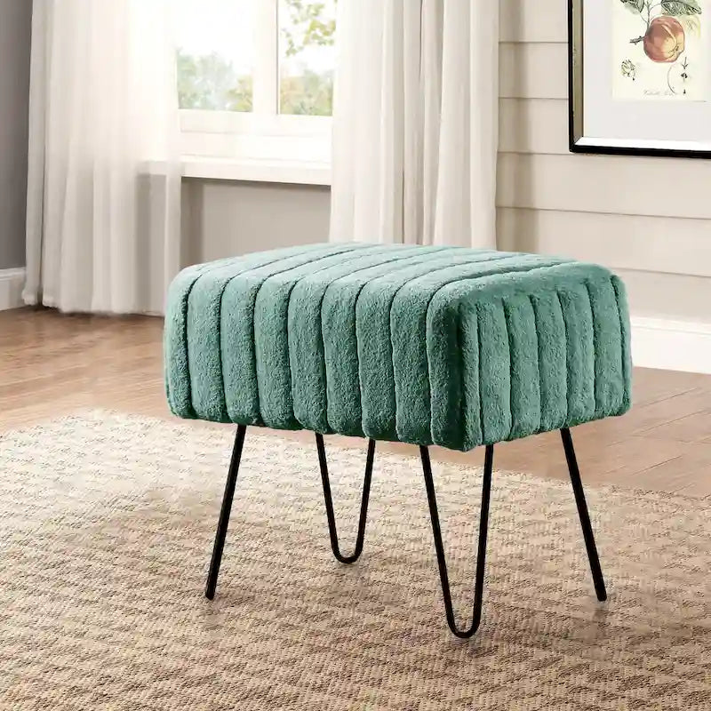Banc Ottoman en Fausse Fourrure