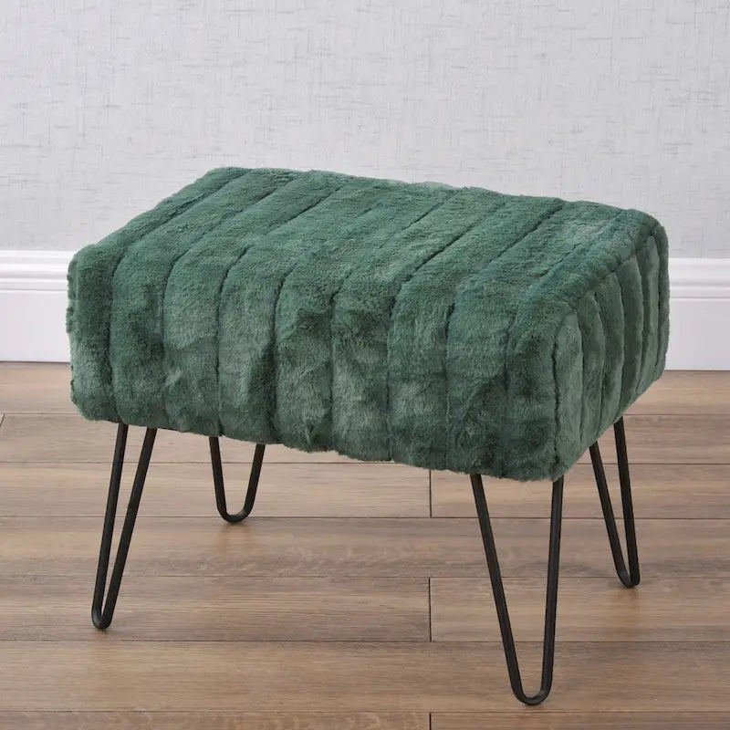 Banc Ottoman en Fausse Fourrure