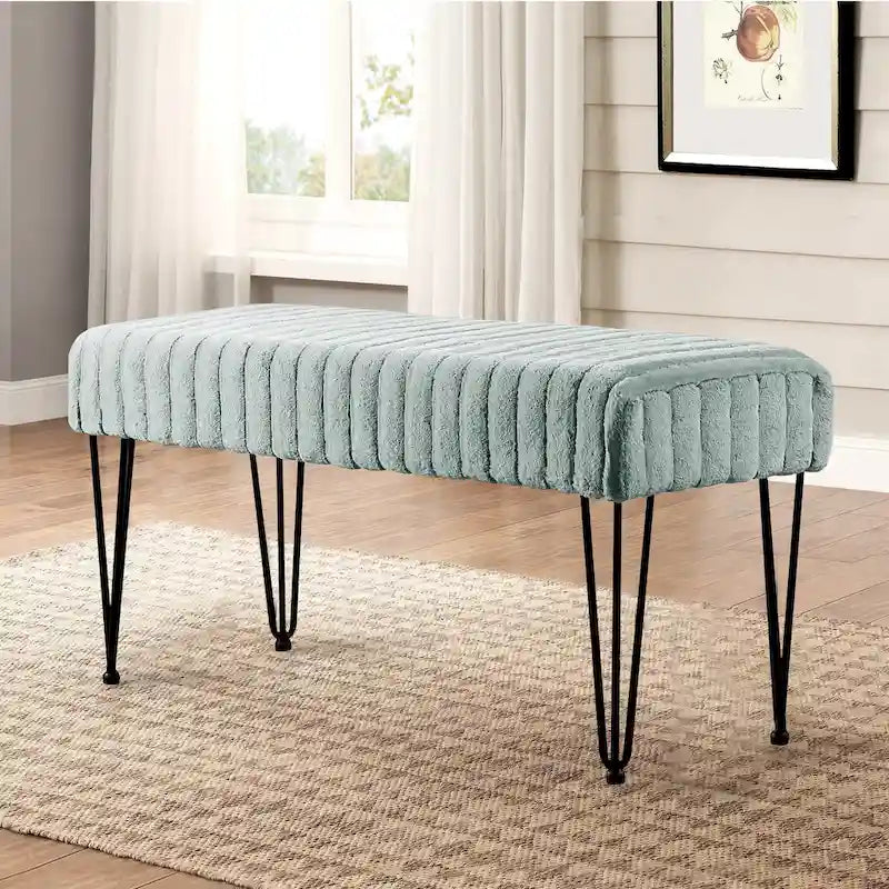 Banc Ottoman en Fausse Fourrure
