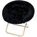 Fauteuil soucoupe douillet extra-large en fausse fourrure