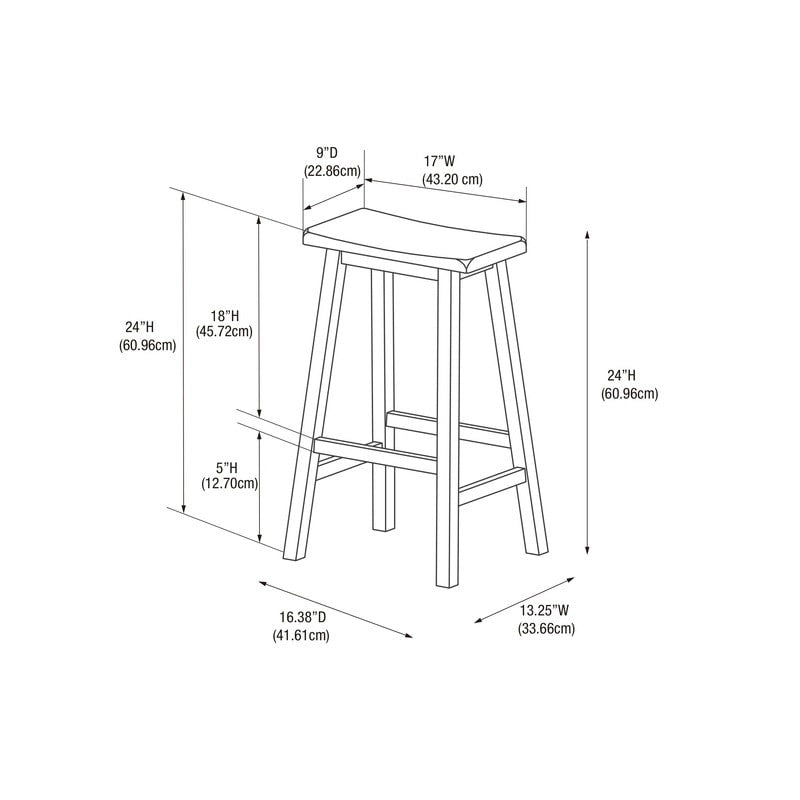 Tabouret de comptoir sans dossier Saddle Seat - S.O.
