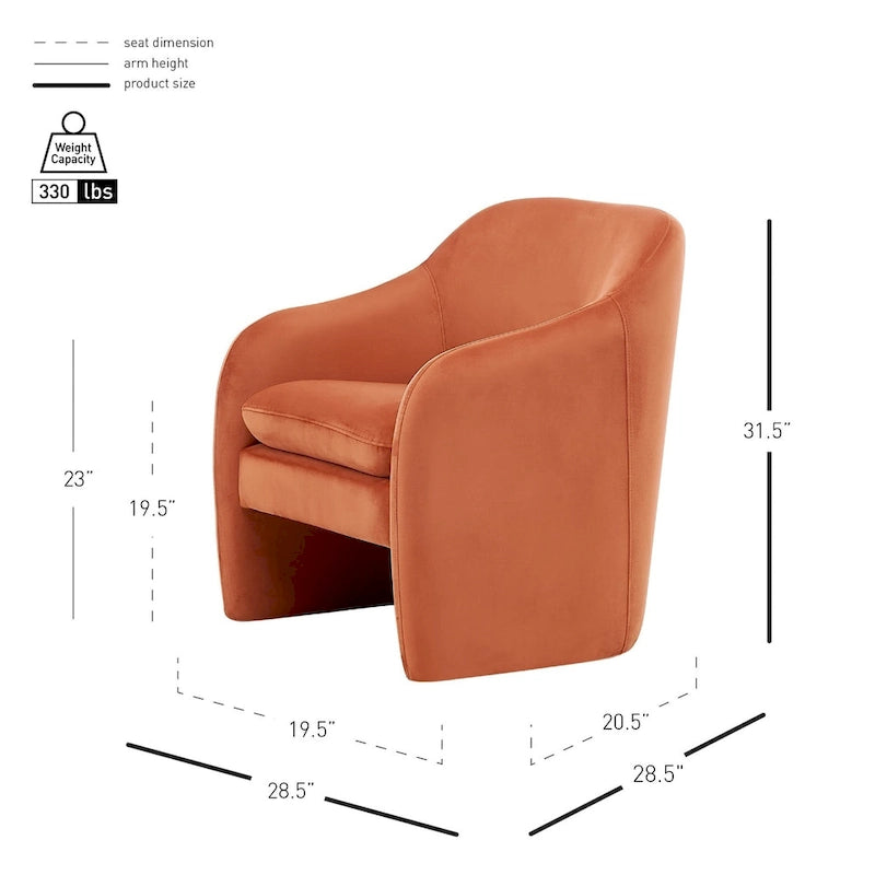 Fauteuil d'appoint en velours