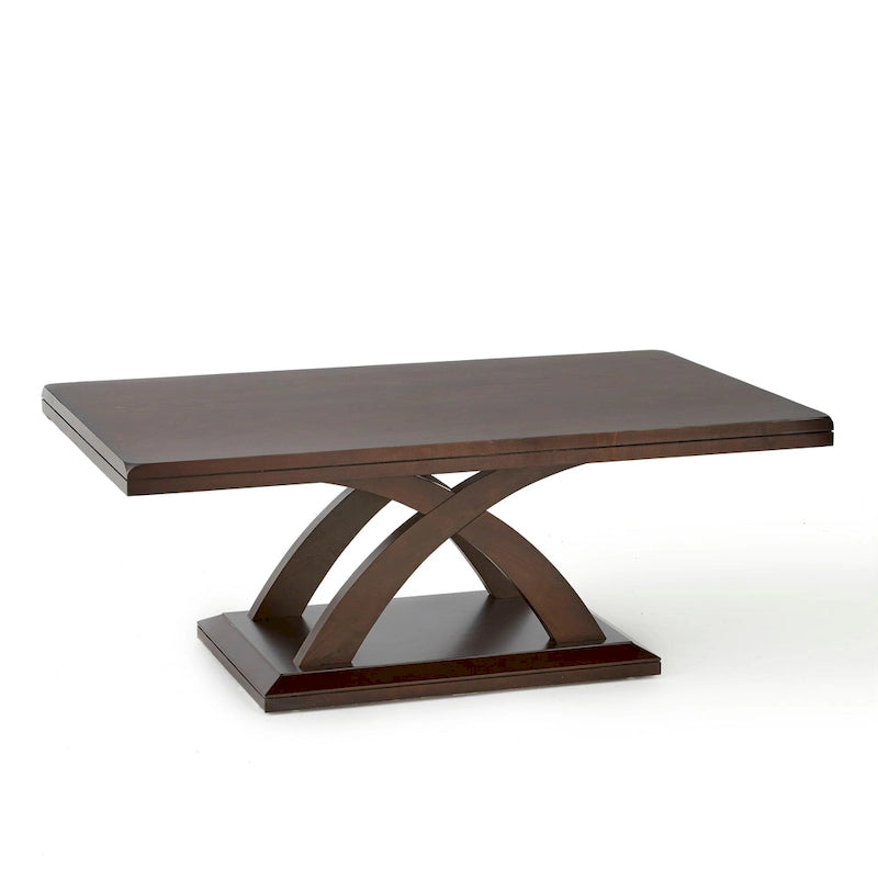 Table basse moderne en bois au fini espresso