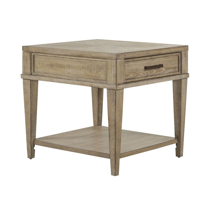 Table d'appoint avec tiroir en grès vieilli