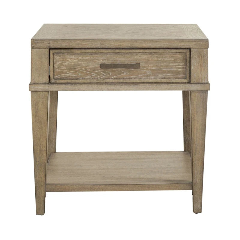 Table d'appoint avec tiroir en grès vieilli