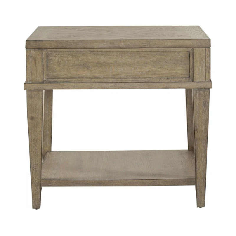 Table d'appoint avec tiroir en grès vieilli