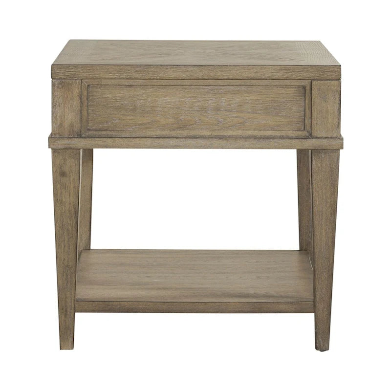 Table d'appoint avec tiroir en grès vieilli