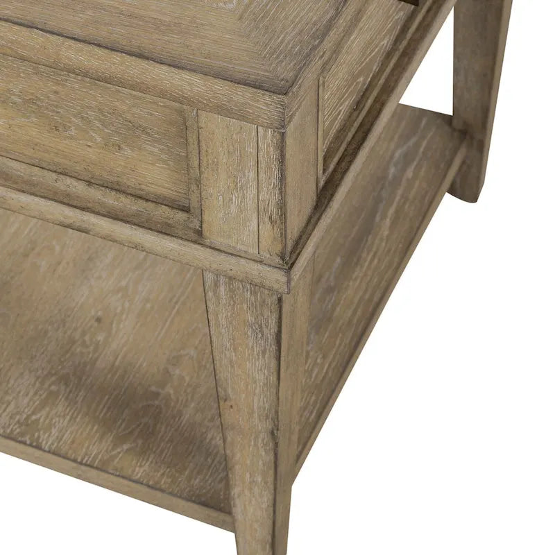 Table d'appoint avec tiroir en grès vieilli