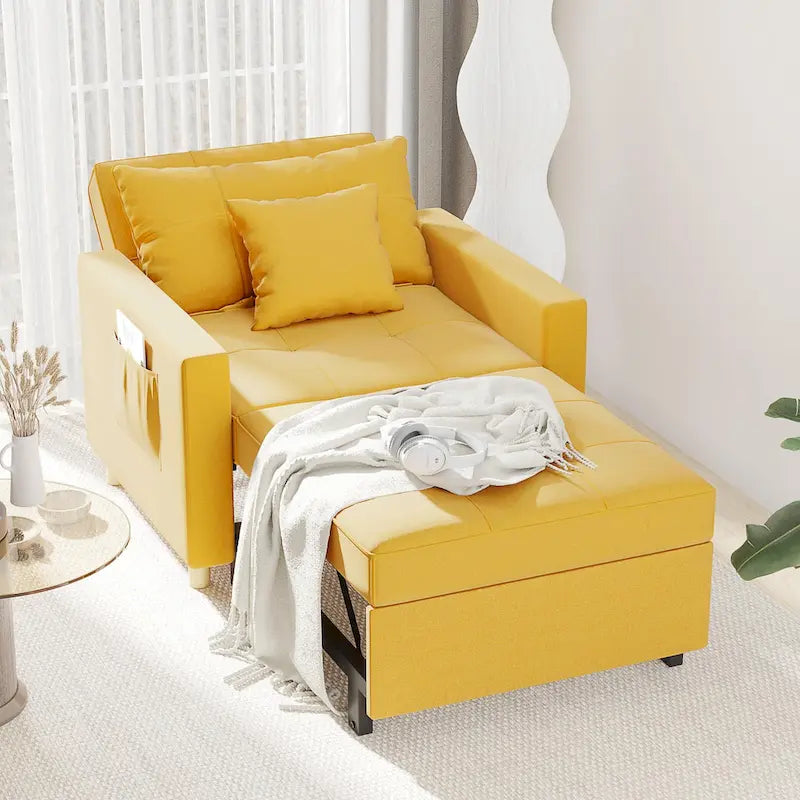Canapé Convertible 3 en 1 Lit et Fauteuil Réglable