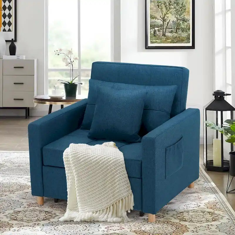 Canapé Convertible 3 en 1 Lit et Fauteuil Réglable