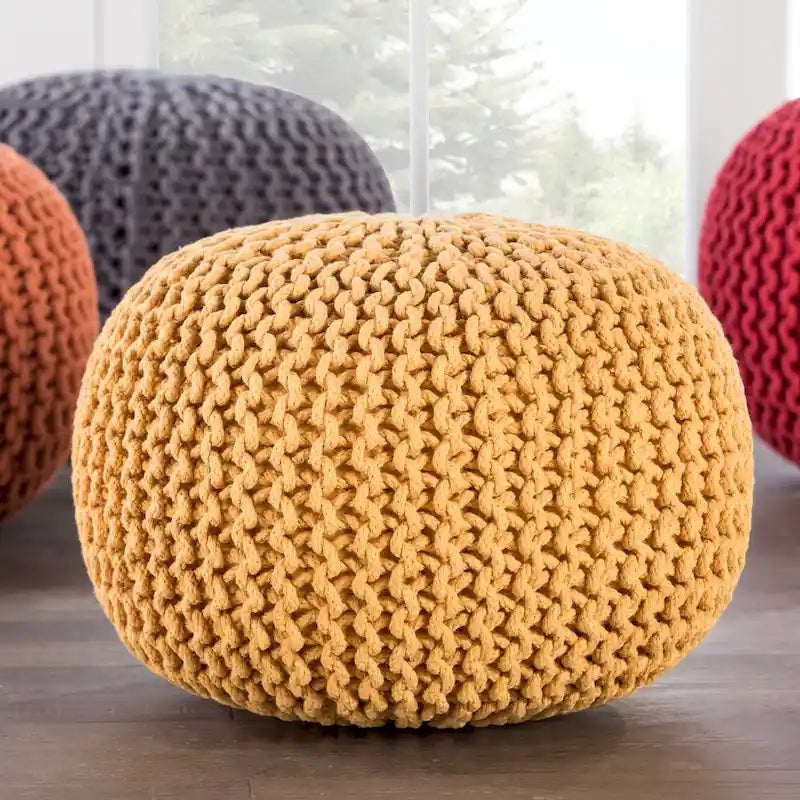 Pouf Rond Texturé