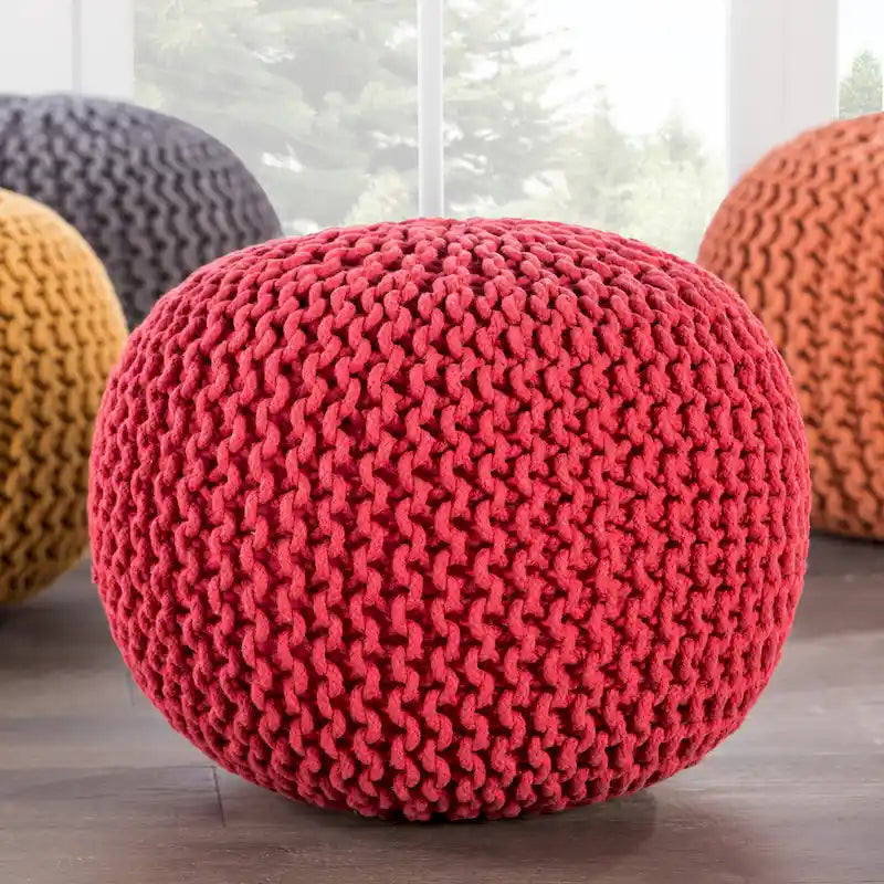 Pouf Rond Texturé