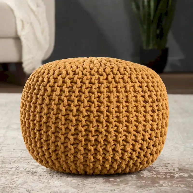 Pouf Rond Texturé