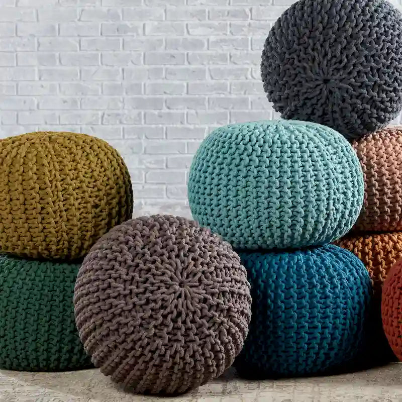 Pouf Rond Texturé