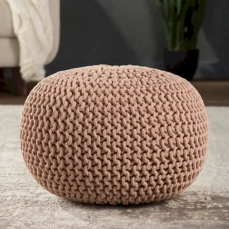 Pouf Rond Texturé