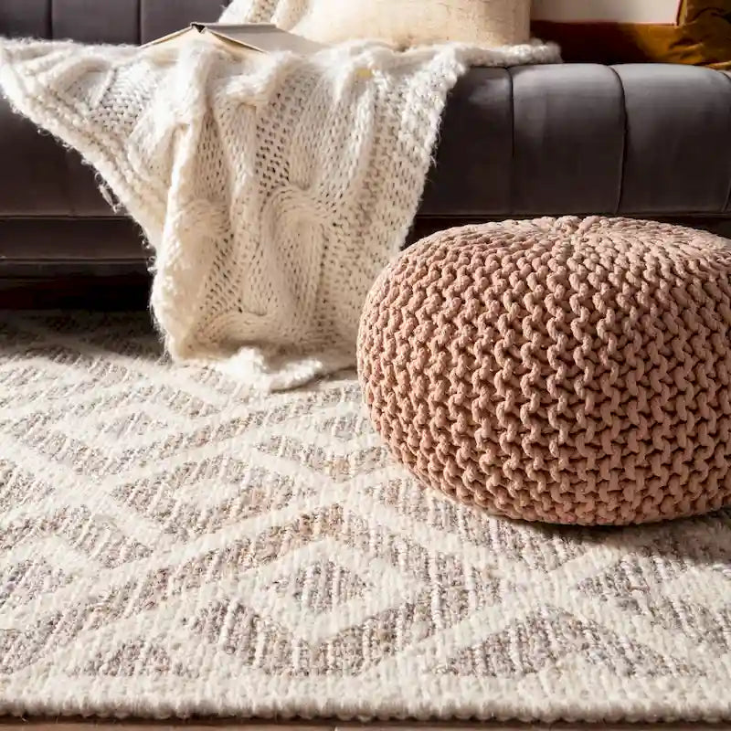 Pouf Rond Texturé