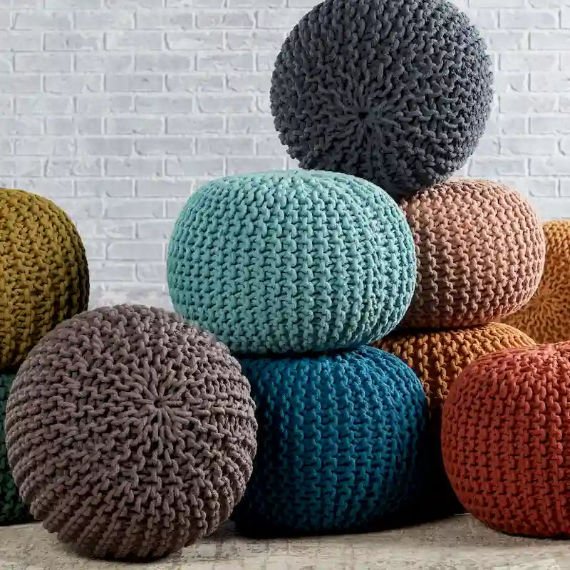 Pouf Rond Texturé