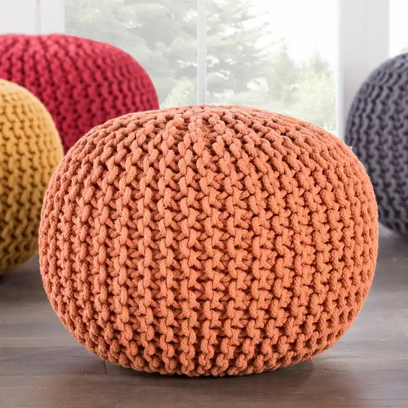 Pouf Rond Texturé