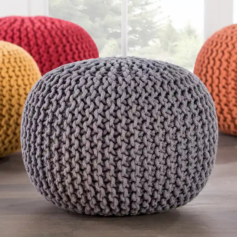 Pouf Rond Texturé