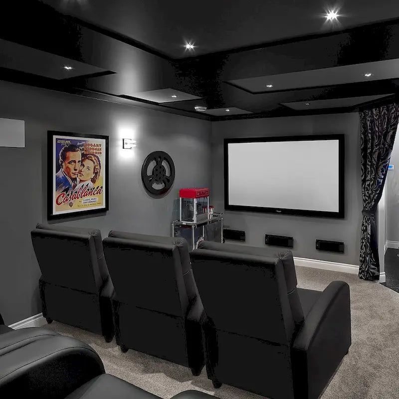 Fauteuil inclinable de massage en similicuir PU pour cinéma maison avec siège rembourré