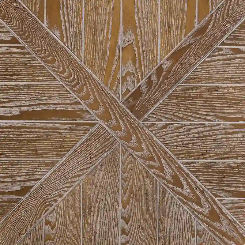 Table basse industrielle rustique ronde en bois avec étagère