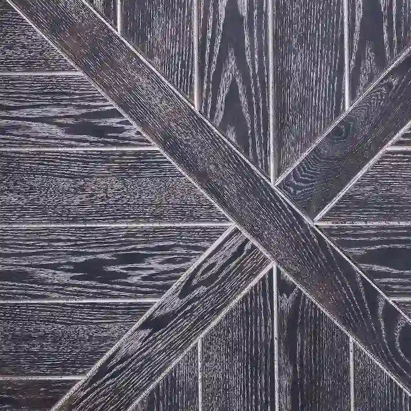 Table basse industrielle rustique ronde en bois avec étagère