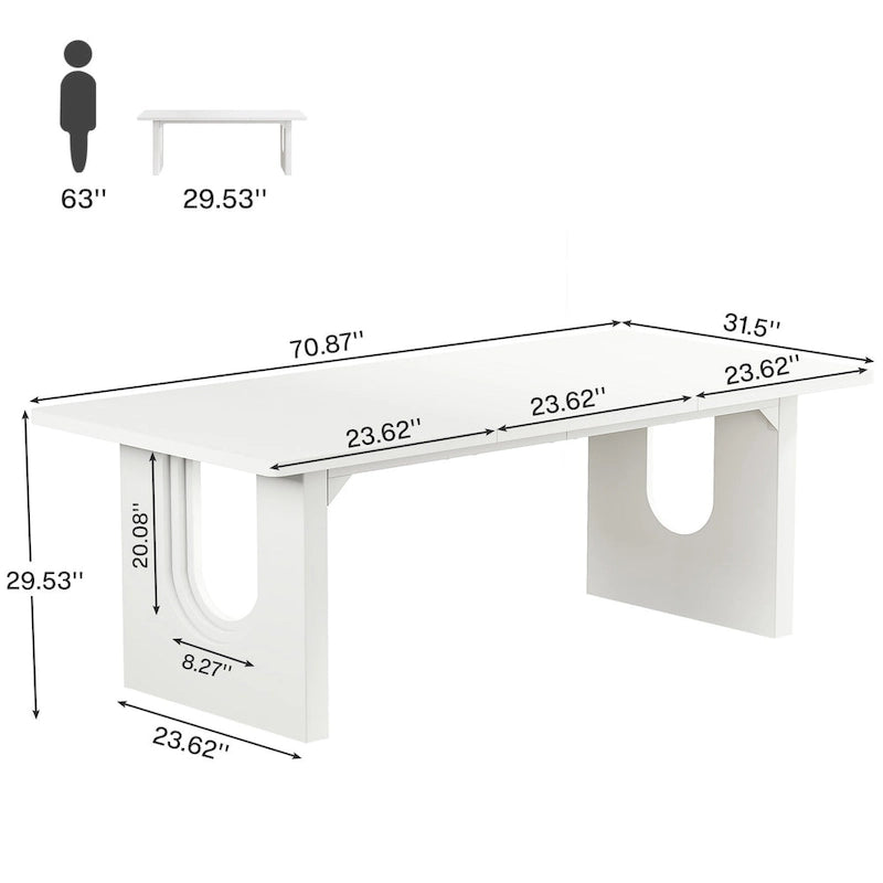 Bureau de direction moderne, grande table de conférence de 180 cm pour réunion