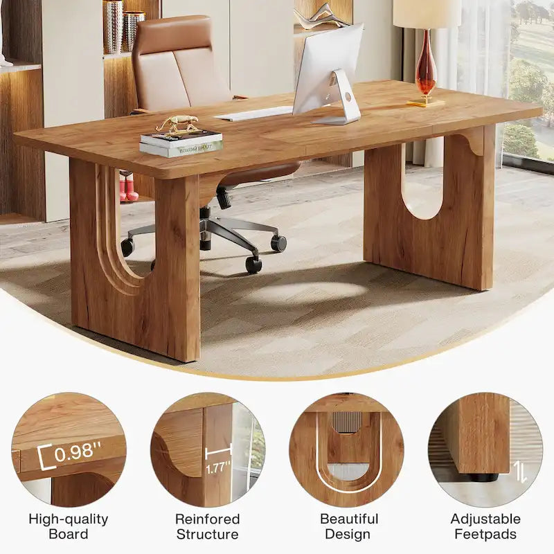 Bureau de direction moderne, grande table de conférence de 180 cm pour réunion