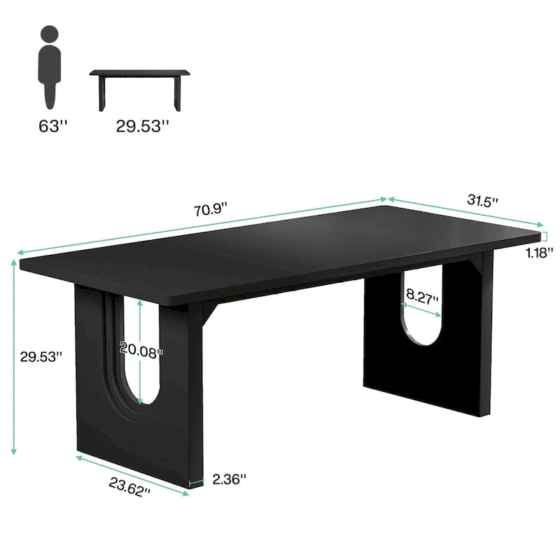 Bureau de direction moderne, grande table de conférence de 180 cm pour réunion