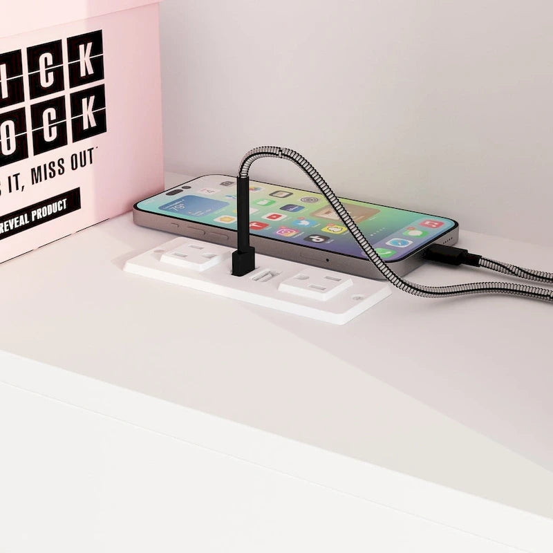 Tête de lit bibliothèque Queen 65 avec lumière RGB et étagère réglable