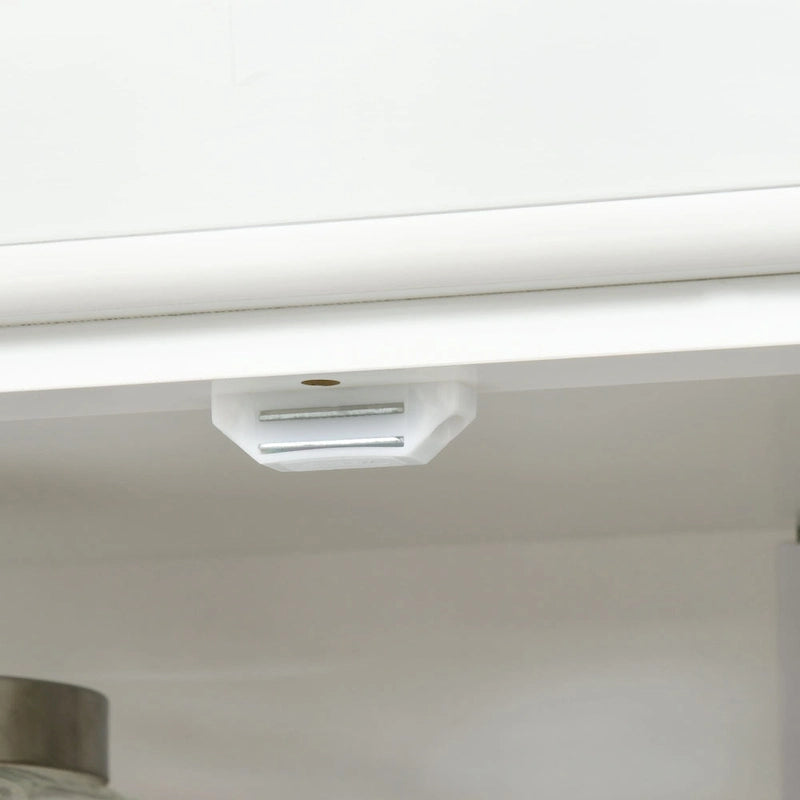 Garde-manger de cuisine moderne autoportant à 4 portes, organisateur de placard de rangement avec 6 étagères à niveaux et 4 étagères réglables